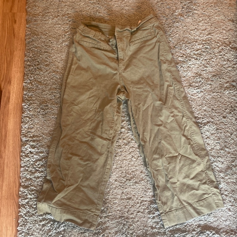 Wide leg sage jeans
